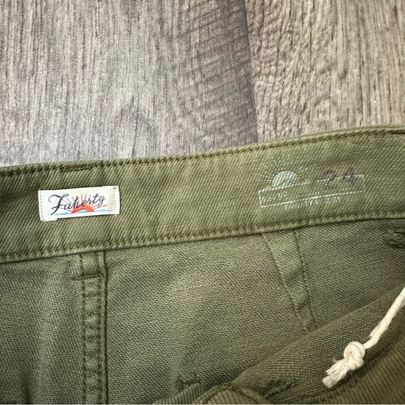 Faherty Stretch Wide Leg Pants Women’s Size 24 Military Olive Green - Picture 3 of 8